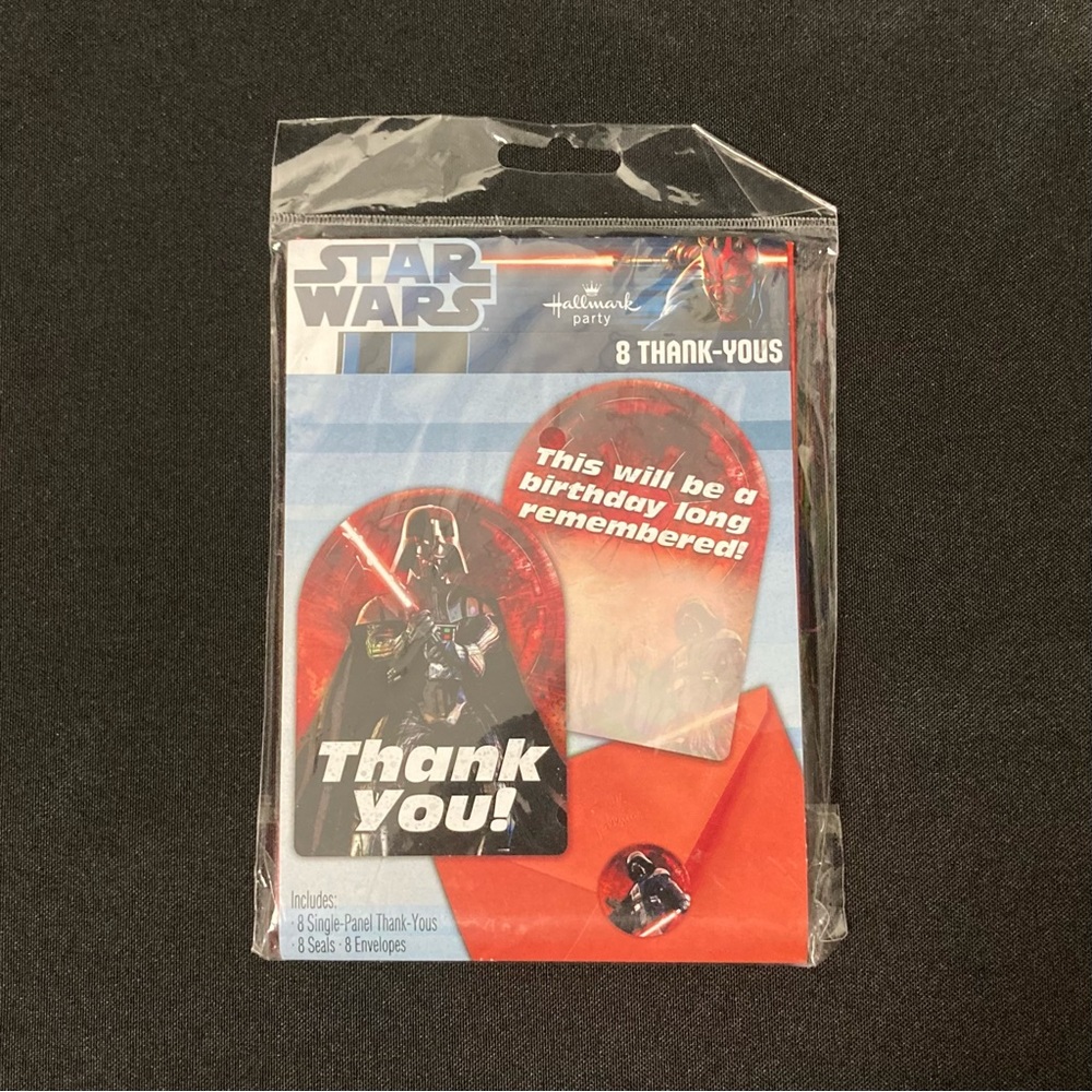 Hallmark Party Star Wars Darth Vader Birthday Thank You Cards 8 Pack